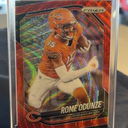 Rome Odunze 2025 Prizm /149 Orange Prizm 🔥 Bears WR SP