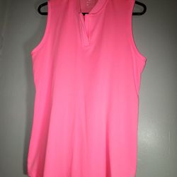 Nike Golf Dri Fit Tour Performance Womens Hot Pink Top Sleeveless Size XL