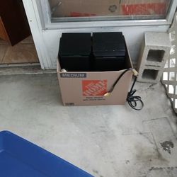 Stereo, Speakers, Table