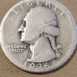 1936 Silver Quarter