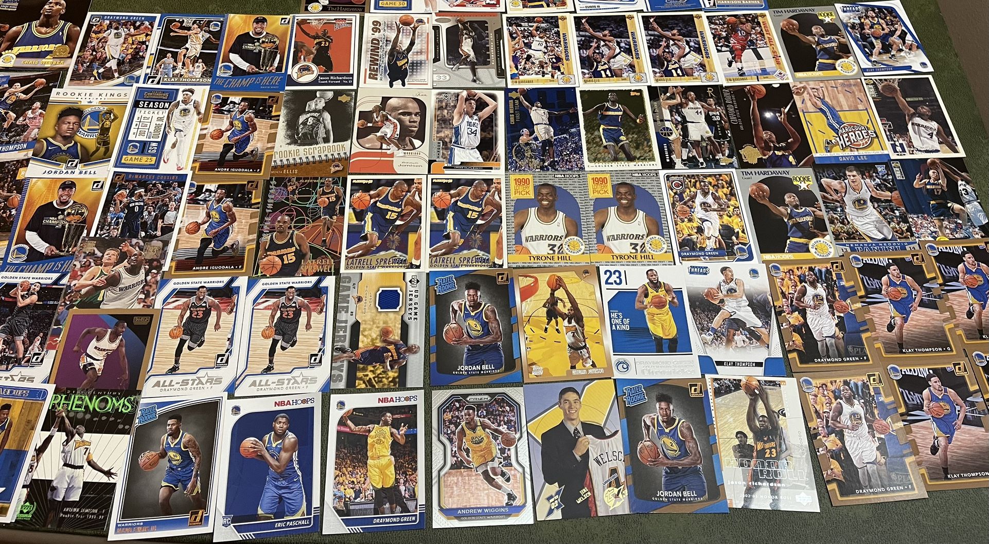 Lot of 77 NBA Golden State Warriors Basketball Cards Star-Rookies-Inserts Past & Present