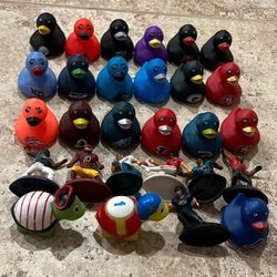 Toy NFL Team Ducks And Players 