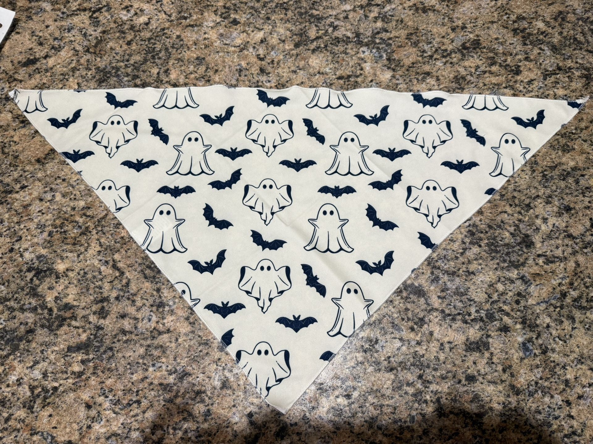 Halloween Ghost and Bat Print Dog Bandana