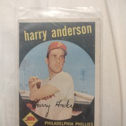 1959 Harry Anderson Philadelphia Phillies Baseball Card 