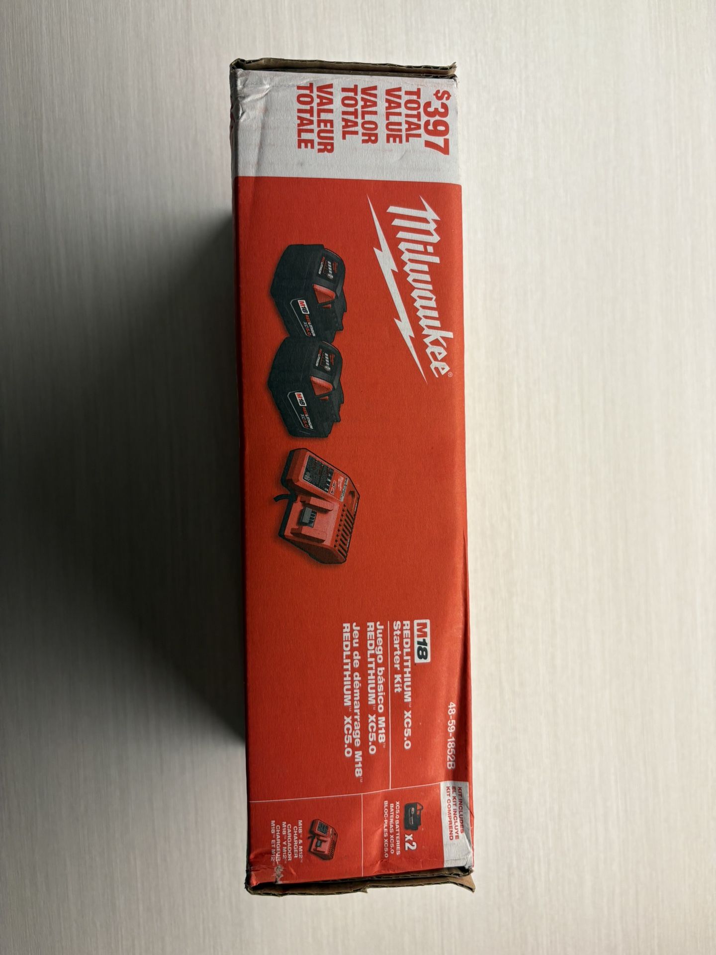 M18 18-Volt Lithium-Ion XC Starter Kit with Two 5.0A. Batteries + Charger