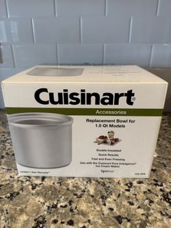 Cuisinart Ice Cream Maker 1.5 Qt Replacement Bowl