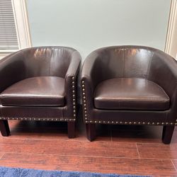 New Faux Leather Chairs