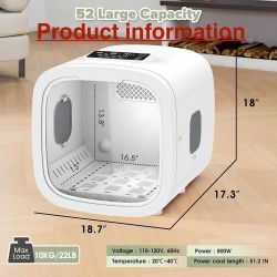 🥨52L Automatic Pet Dryer Box with 5 Modes, Hands-Free Pet Grooming Dryer for Cats & Dogs, Adjustable Temperature & Wind Speed, Low Noise, Safety Feat