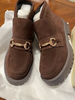 New Brown Suede Boots Size 6.5
