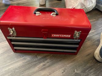 Craftsman Red Metal Toolbox with Drawers