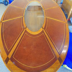 Conference Table With Leather Inlays 