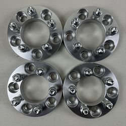 5x114.3 to 5x100 Wheel Spacer Adapters 1 inch Thick 12x1.5 78.1mm Bore Toyota Set of 4