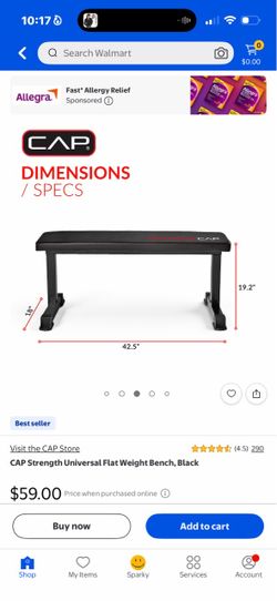 Flat weight bench