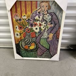 Purple Lady Print 23 X 18“