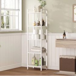 5-Tier Small Narrow Bookcase
