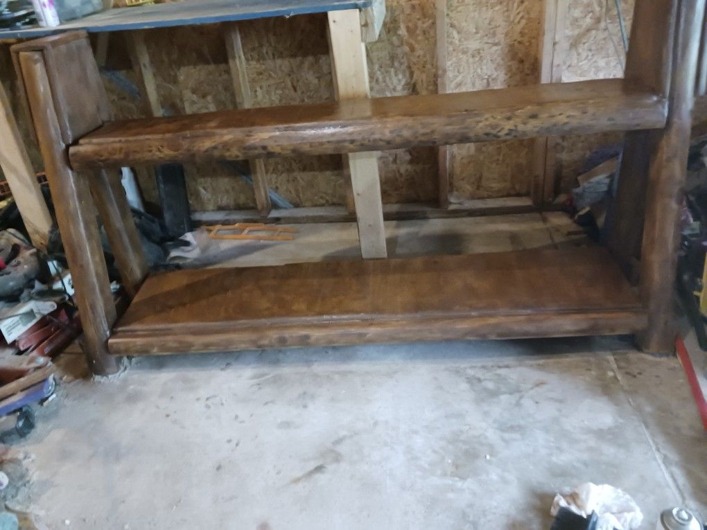 Nice Wood Quality Hand Crafted Tier Style Two Shelf Stand