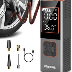 Zethors Portable Air pump for Car Tire inflator Portable Air Compressor 160PSI with Digital Pressure Gauge,3X Fast Electric Smart Pump for Car,Truck,M