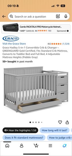 Graco Hadley crib + changing table