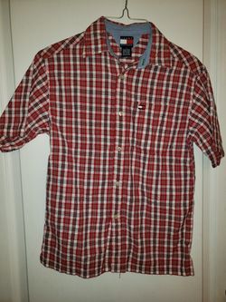Tommy Hilfiger Red/White/Blue Shirt Boys Medium