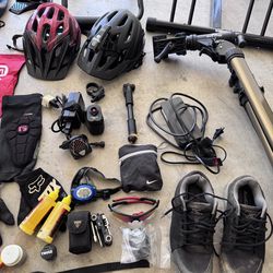 Complete Mountain Bike Gear Bundle – Pads, Helmet, Bike Racks, Repair Stand