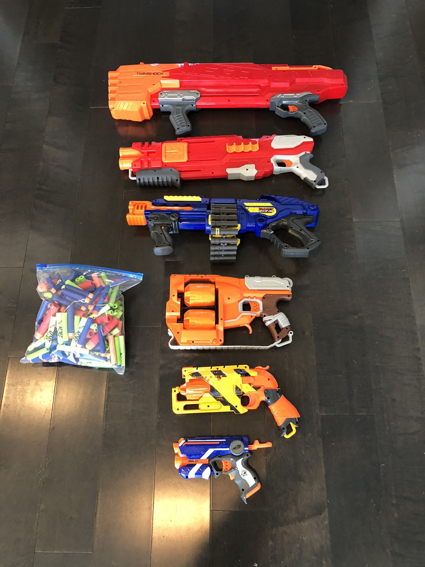 Nerf Guns And Bullets.