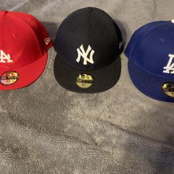 3 Hats Red, Black And Blue