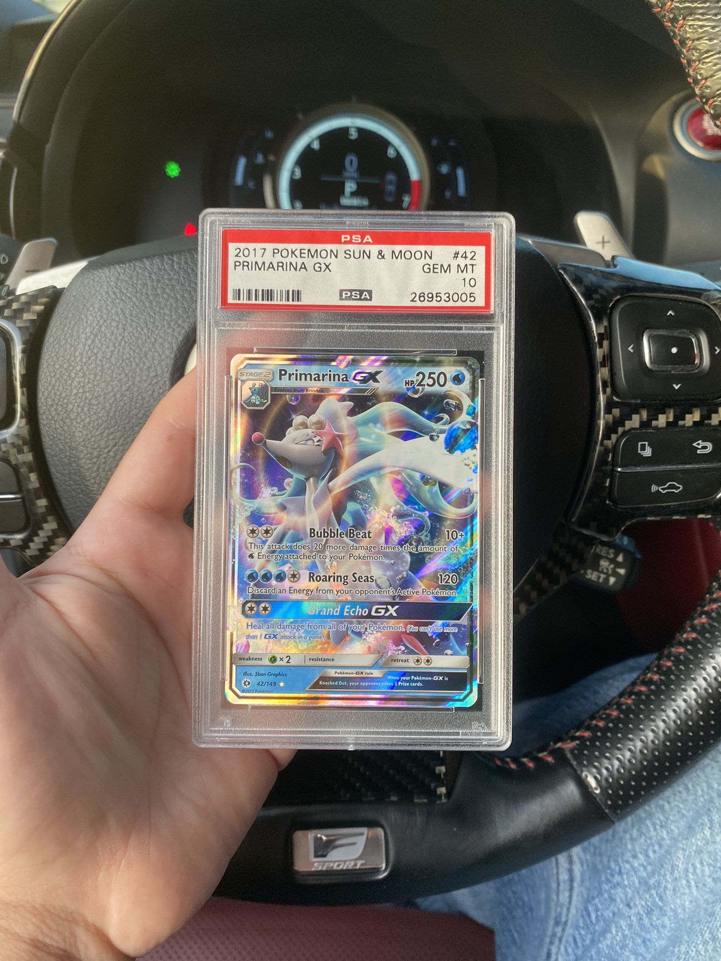 Primarina GX - SM Base Set (SM01) PSA 10 Gem Mint