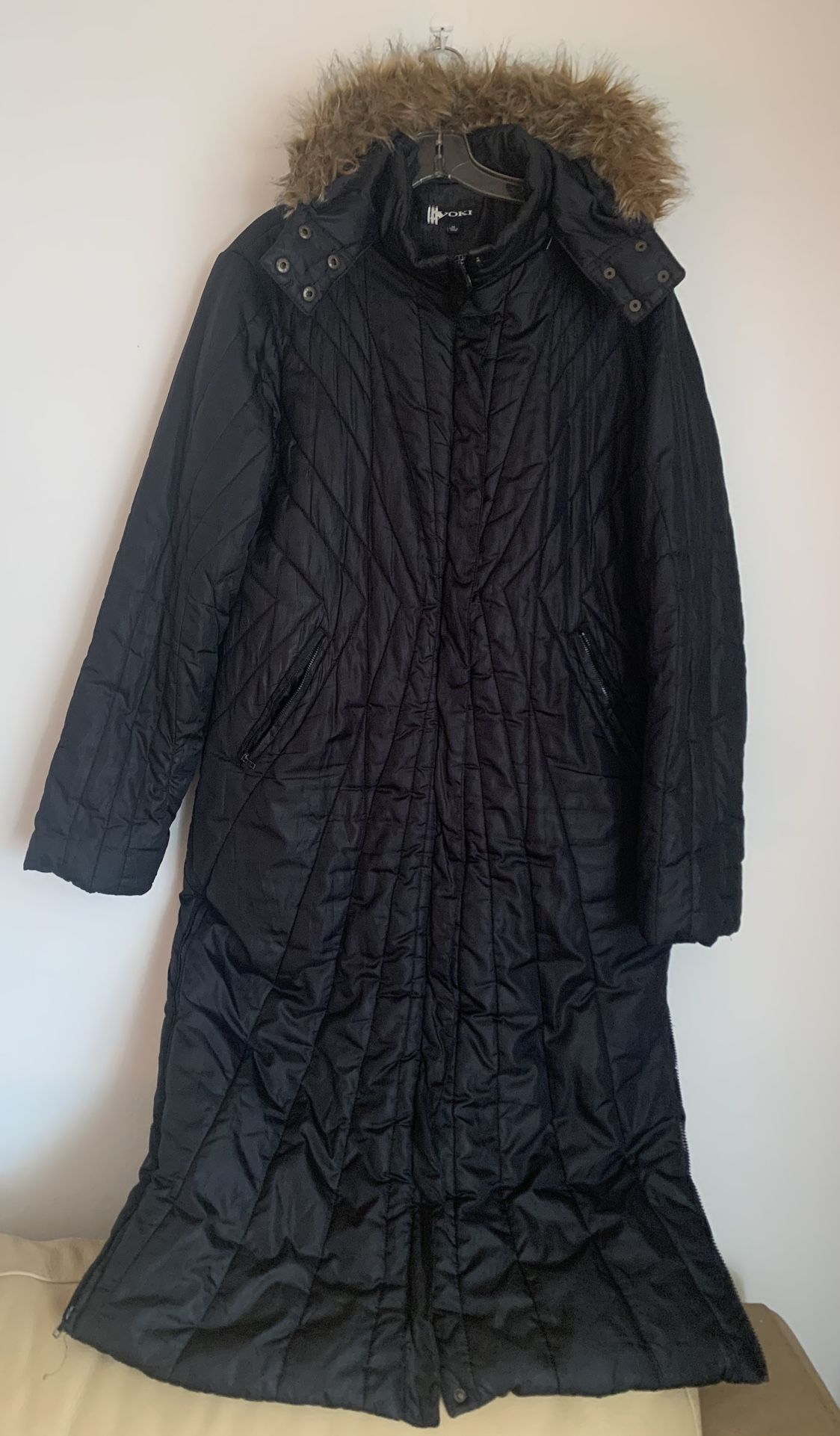 Womens Coat XL/1X Tall Removable Hood P/up Sheepshead Bay Brooklyn NY