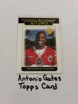 Antonio Gates San Diego Chargers Hall of Fame TE Topps Card.
