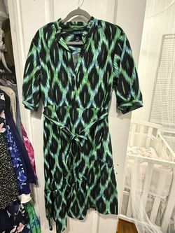 Scoop NYC Belted Asymmetrical Dress