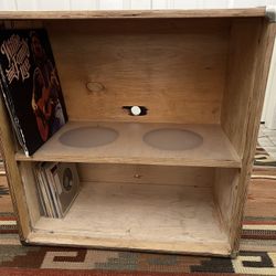 Vintage Guitar Amp Speaker Cabinet Vinyl Record Shelving and Storage