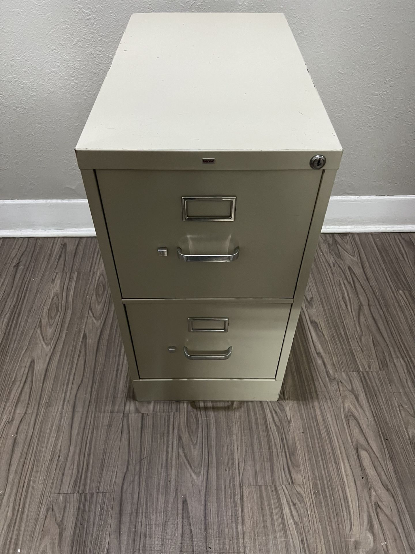 Two-Drawer Metal File Cabinet