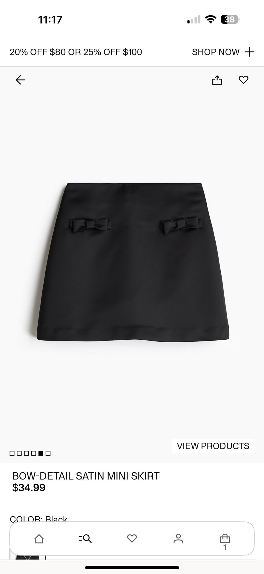 Black Bow Skirt