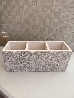 Silver Glitter 3-Compartment Organizer Box