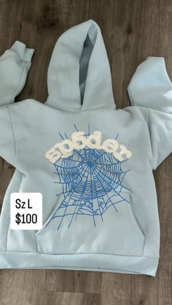 Sp5der hoodie sky blue (Sz large)