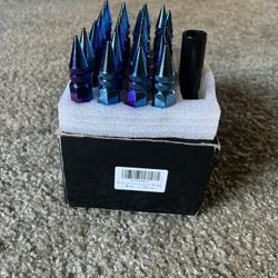 Lug Nuts 24p 14*1.5 Burnt Blue