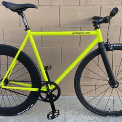 Sgvbicycles 4130 Chromoly Track Bike 55cm yellow or Orange Dropbar
