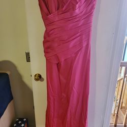 Hot Pink Morri Lee Bridesmaid Corset Dress