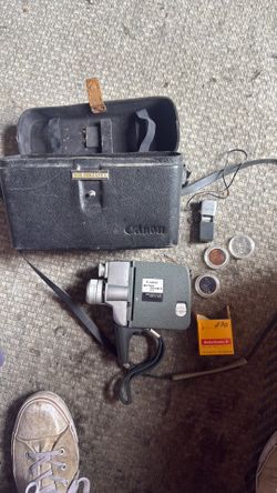 Vintage canon handheld camera filters bag