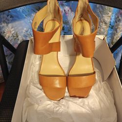Light Brown Chunky Heels Size 10