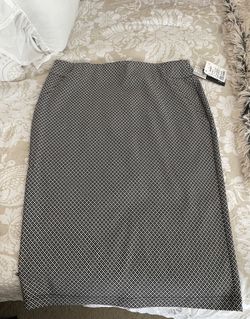 Black And White Design Pencil Skirt 