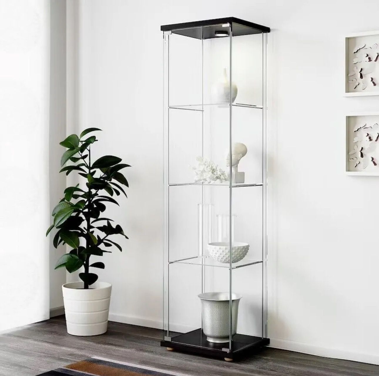 IKEA Detolf Glass cabinet for Sale in Mckinney, TX - OfferUp