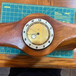 Antique Plane Propeller Mantel Clock 
