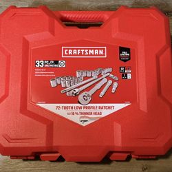 CRAFTSMAN 33-Piece Metric and standard (SAE) Mechanics Tool Set