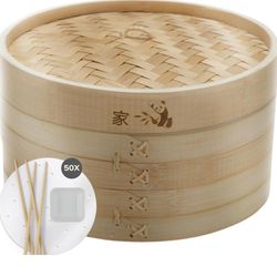  Bamboo Steamer Basket