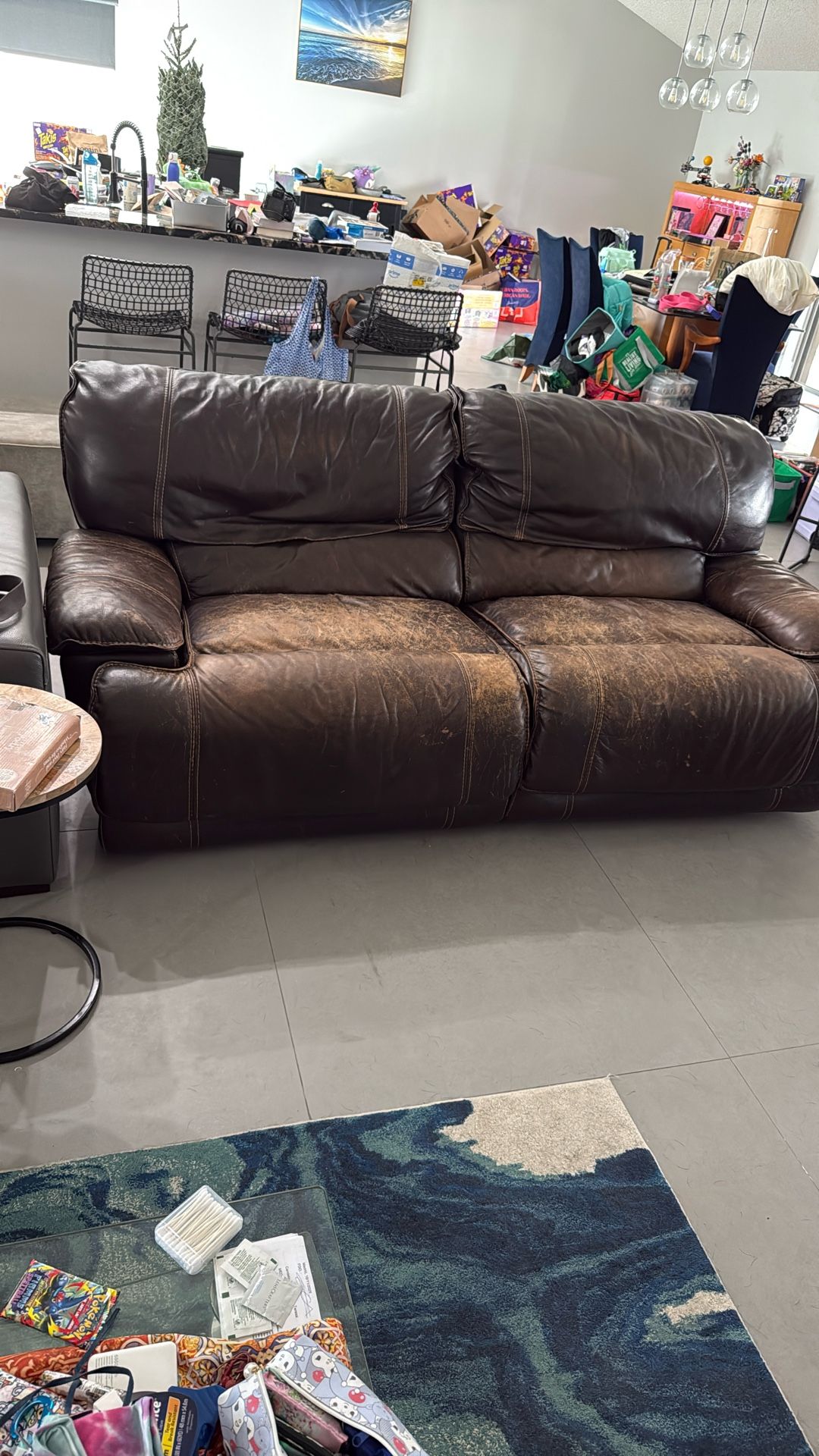 Leather Couch Recliners Well Loved