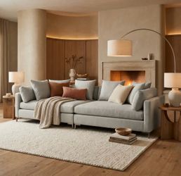 FOR SALE: Veda 118” Square Arm Sofa – Ivory
