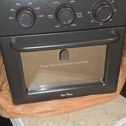 Horno tostador Air Fry, 7 opciones de cocción preestablecidas, bandejas revestidas EverGood aptas para lavavajillas, apagado automático de 60 minutos 