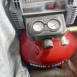 new compressor open box wroks great  Reg price $185 wtb tax here only $120  Porter-Cable 6 Gal. 150 PSI Portable Electric Pancake Air Compressor
