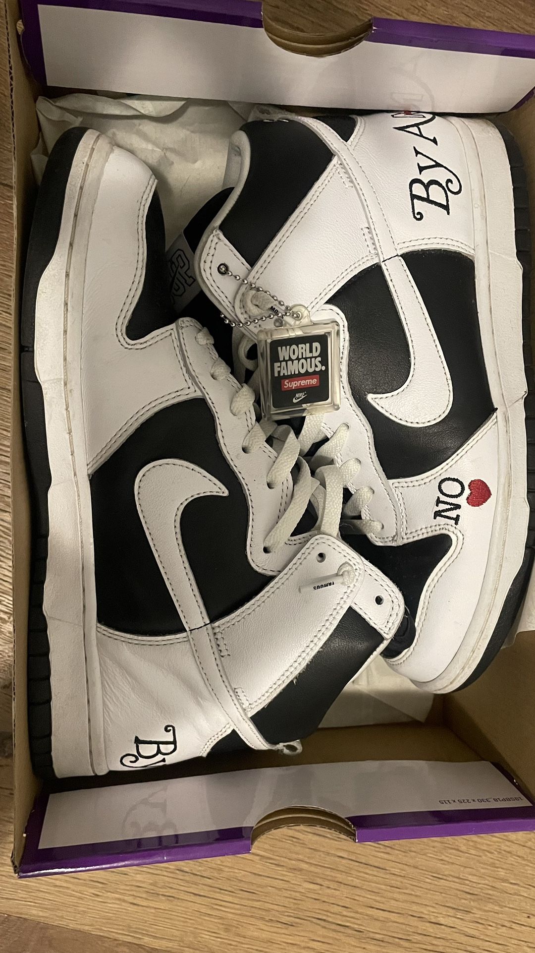 🔥 Nike SB Dunk High Supreme “By Any Means” Black – Men’s Size [9] – Rare Supreme Collab